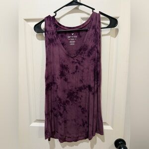 American Eagle Outfitters Tie-Dye Tank Top - Deep Purple